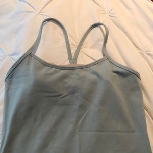 Sea foam blue lululemon power-Y top